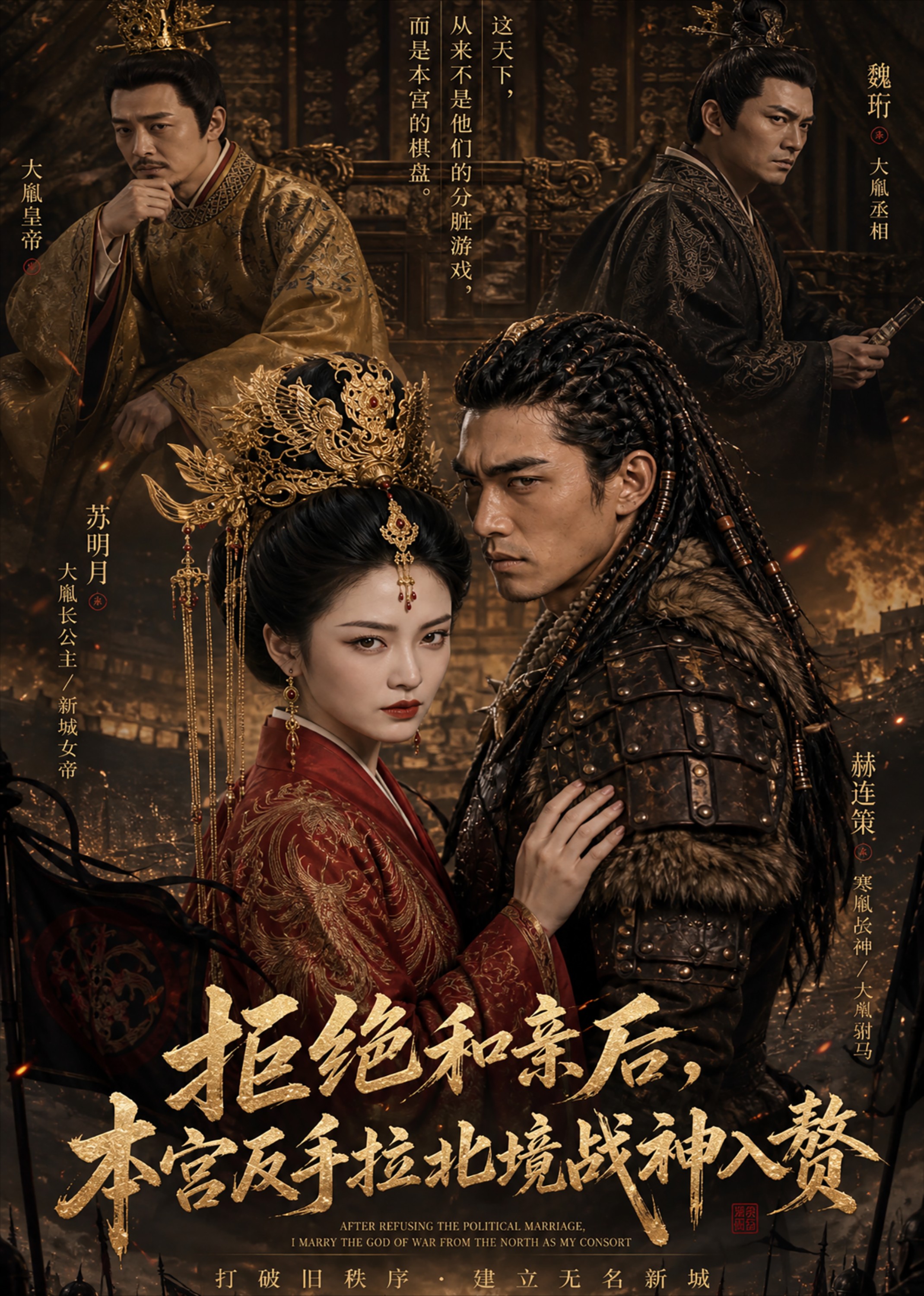 拒绝和亲后，本宫反手拉北境战神入赘(全集)